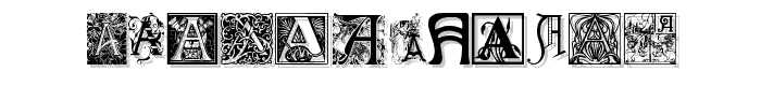 Art Nouveau Initials A font